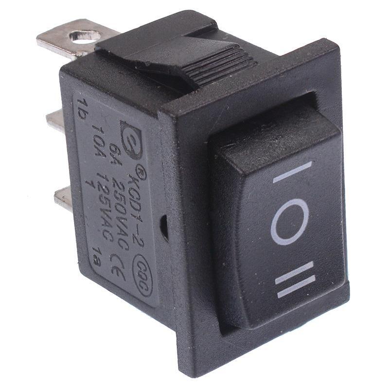 (On)-Off-(on) Momentary Rectangle Rocker Switch 3 Position SPDT 6A