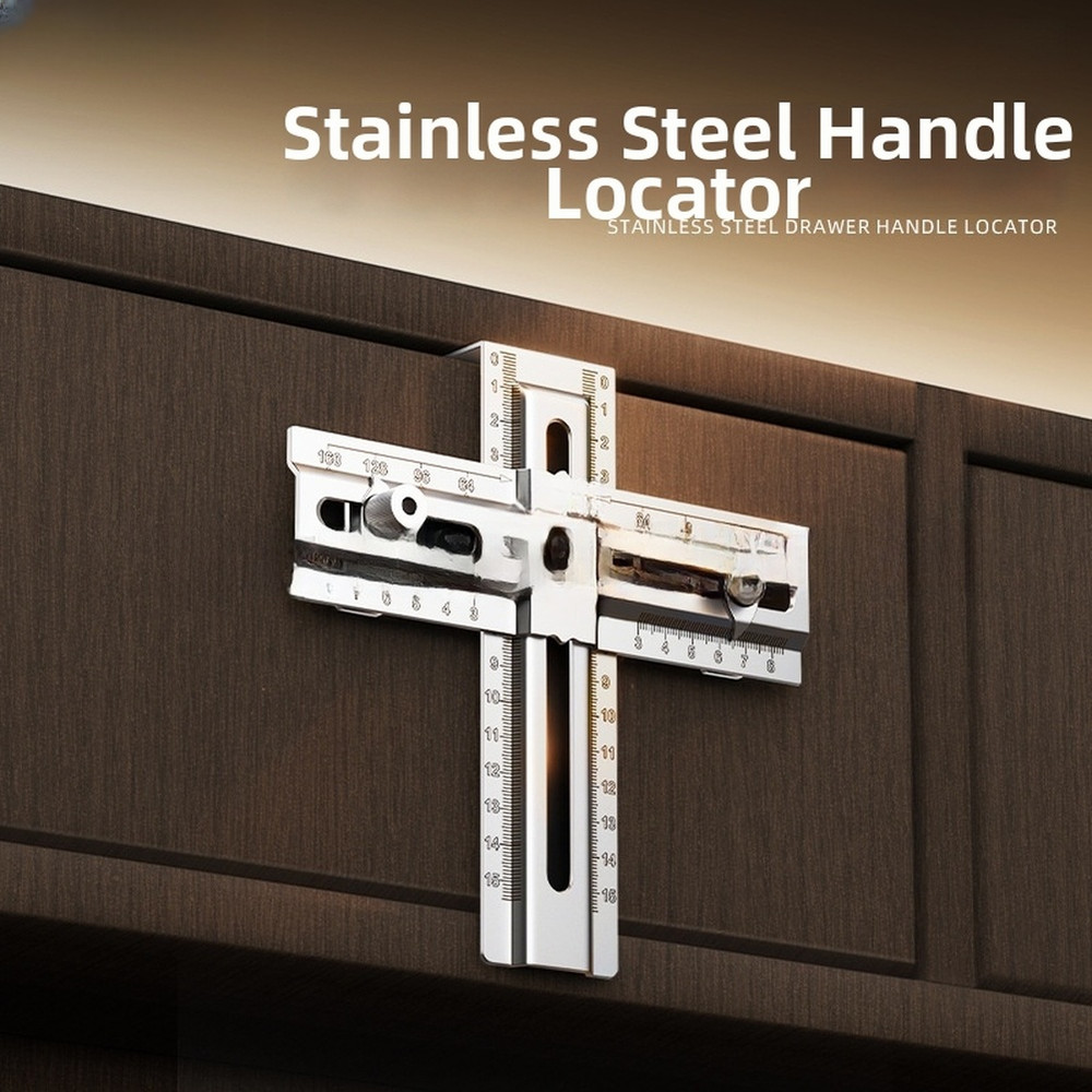 Precision Drawer Handle Locator with Measuring Scale Stainless Steel Material