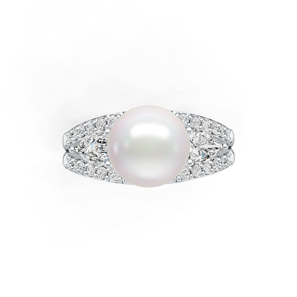 Sterling Silver Semi Mount Ring Setting Round RD 9.5mm PE 6X4mm