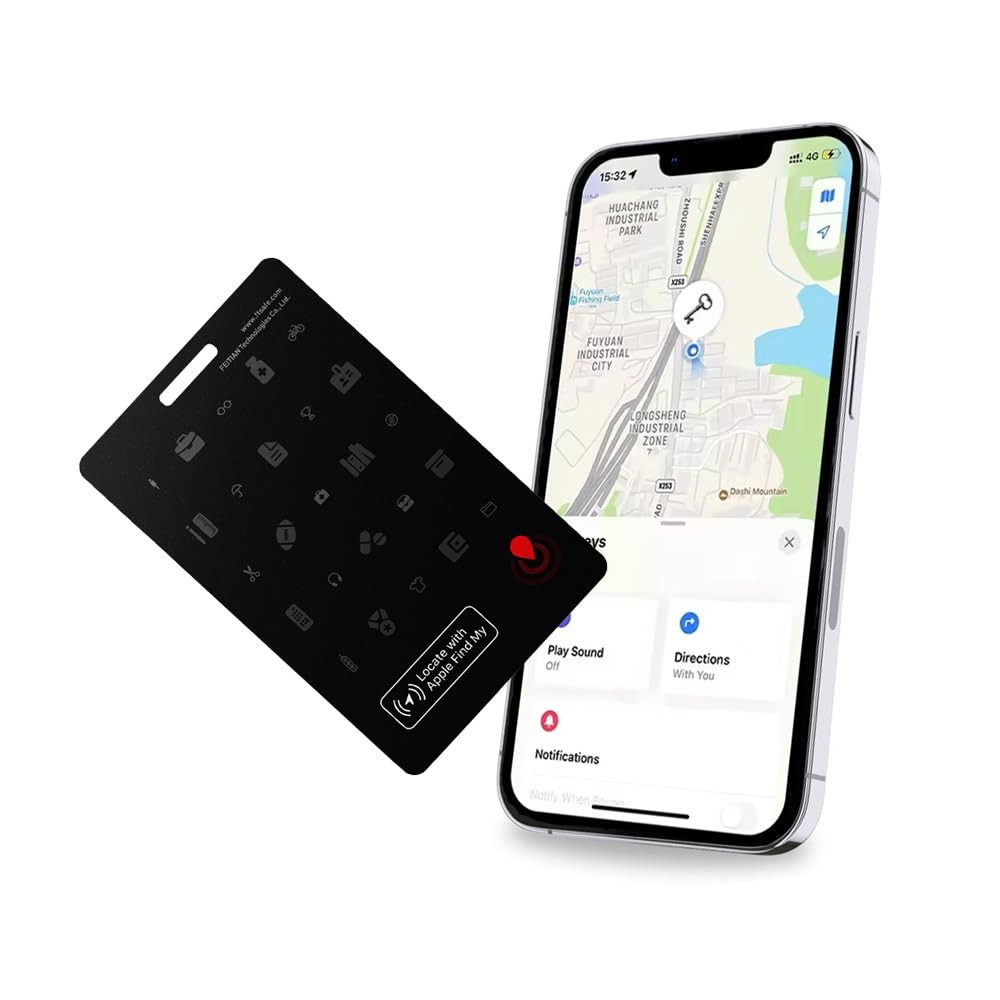 Wallet Tracker Card,Bluetooth Tracker Finders Works with Apple Find My (iOS o...