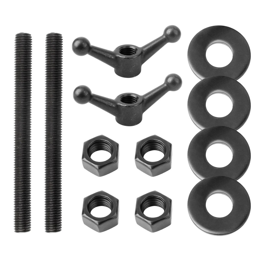 Hardware Kit for Moxon Vise, Bench Vise Screw Kit Includes 8 Inch Threaded Ro...