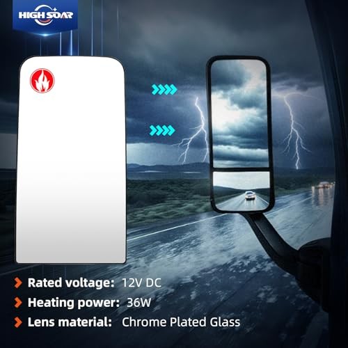 Upper Mirror Glass for Freightliner Cascadia 2008 Main Upper Mirror （Heated）