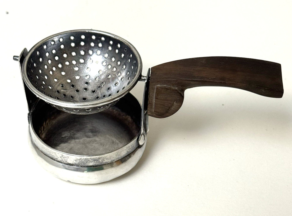 SPRATLING Sterling Silver  Tea Strainer with Drip Tray