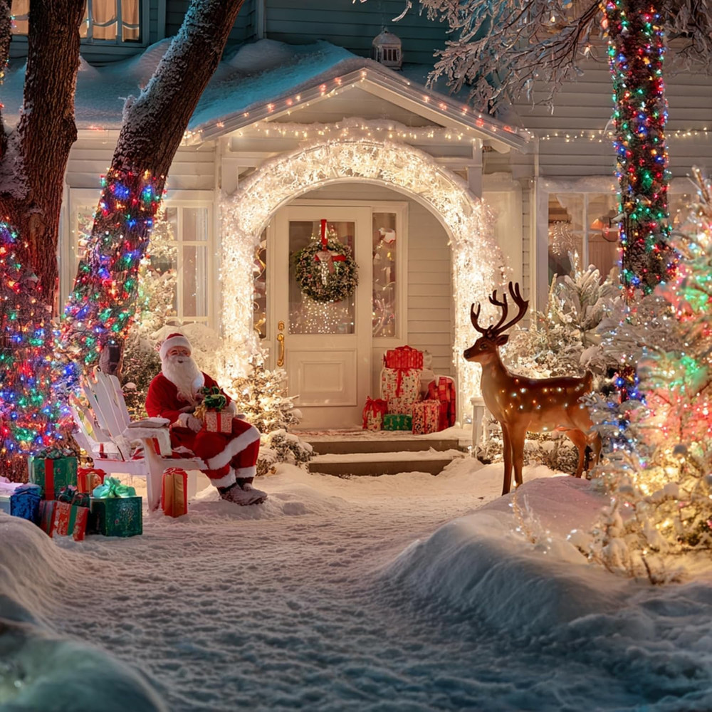 Christmas String Lights Outdoor, 196 FT 600 LED String Lights with 8 Lighting Mo