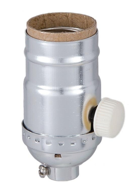 Full Range Dimmer Lamp Socket Nickel Finish E26 New 47668NJB