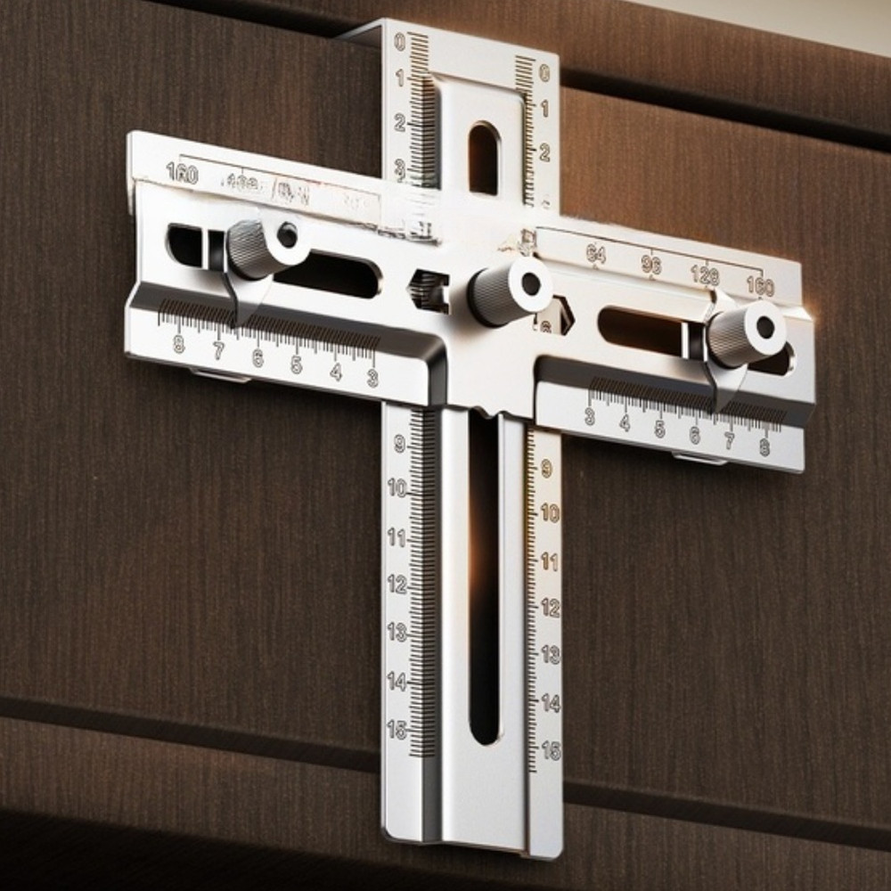 Precision Drawer Handle Locator with Measuring Scale Stainless Steel Material