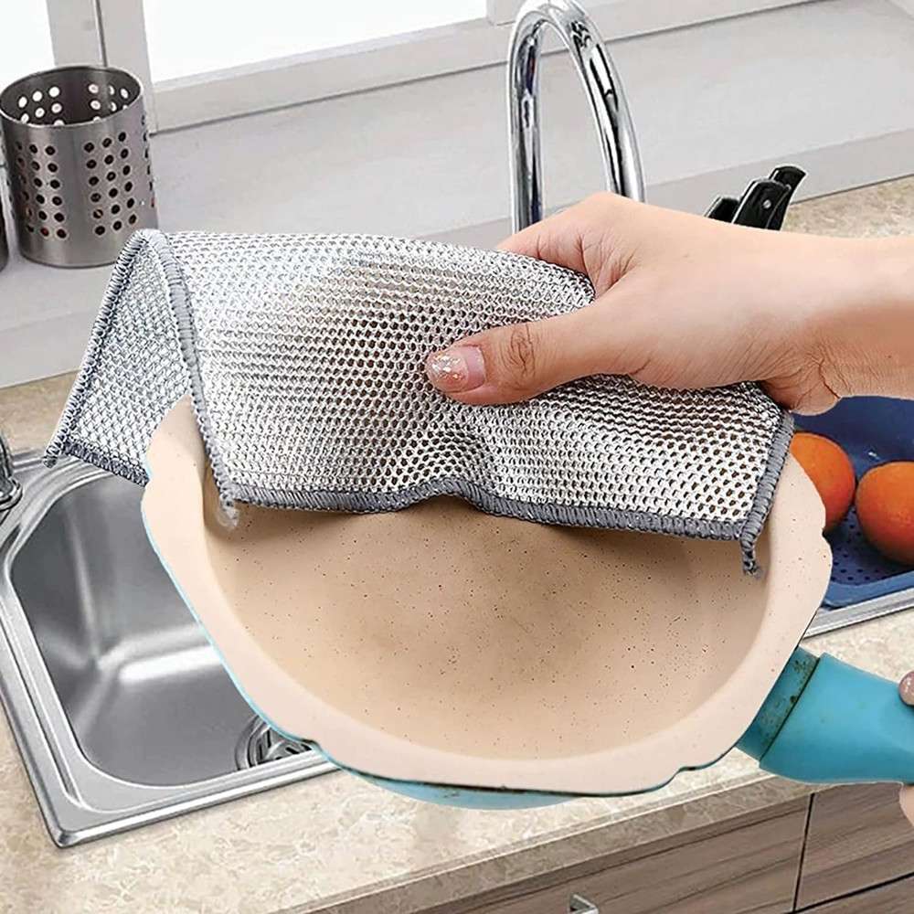 12Pcs Multifunctional Non-Scratch Wire Dishcloth Multipurpose Wire Dishwashing R