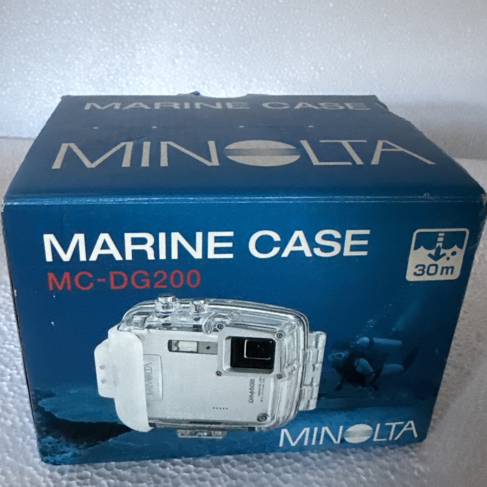 MINOLTA MARINE CASE MC-DG200 - NEW CASE W/STRAP & BOOK