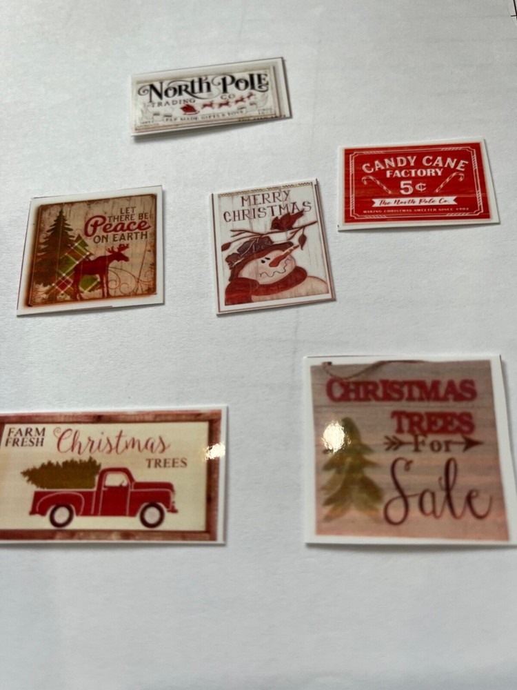 Christmas Posters 6  1:12  Gailslittlestuff