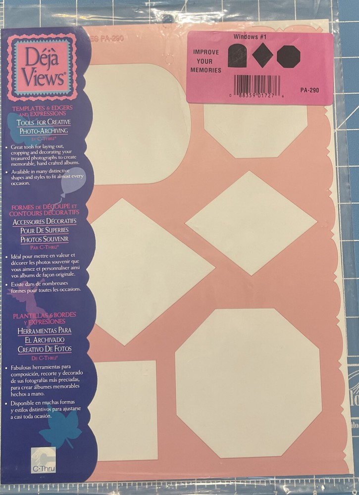 C-Thru Deja View Templates - Windows 1 - PA290 - NEW