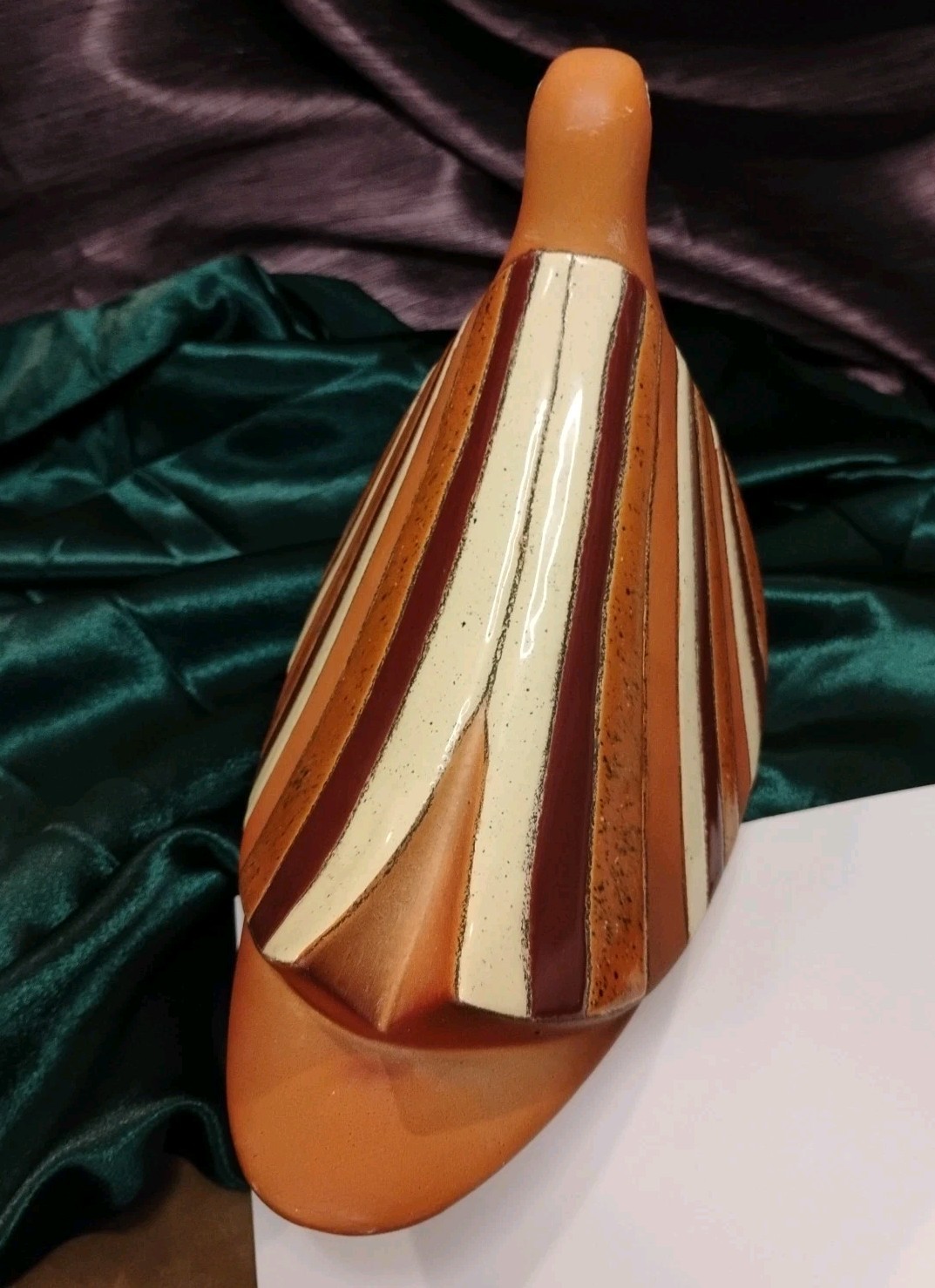 Vintage EDUARDO VEGA Modernist Red Clay 8 Dove Sculpture Pottery, Nice!