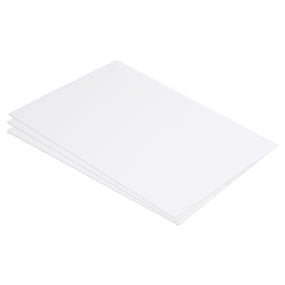 6Pcs ABS Plastic Sheet 10" x 8" x 0.02" ABS Styrene Sheets White