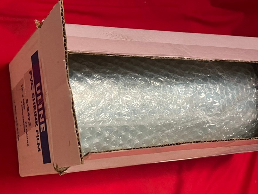 New Uline S-2472 PVC Shrink Film Roll - 75 gauge, 12" x 500'