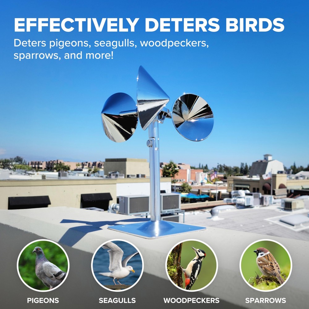 - Reflect-A-Bird - Reflective Spinning Deterrent - Repels Pigeons, Sparrows, ...