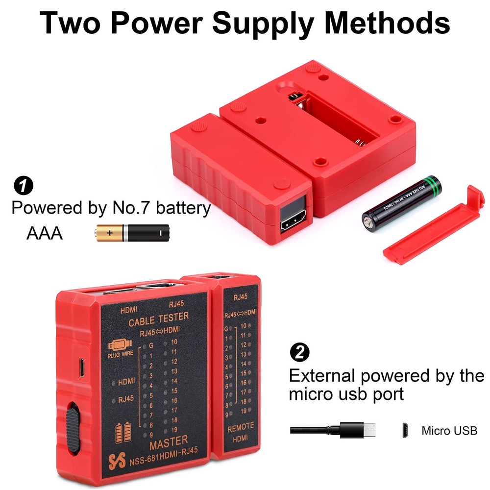 Hdmi Tester Portable High Definition Network Cable Tester Checker