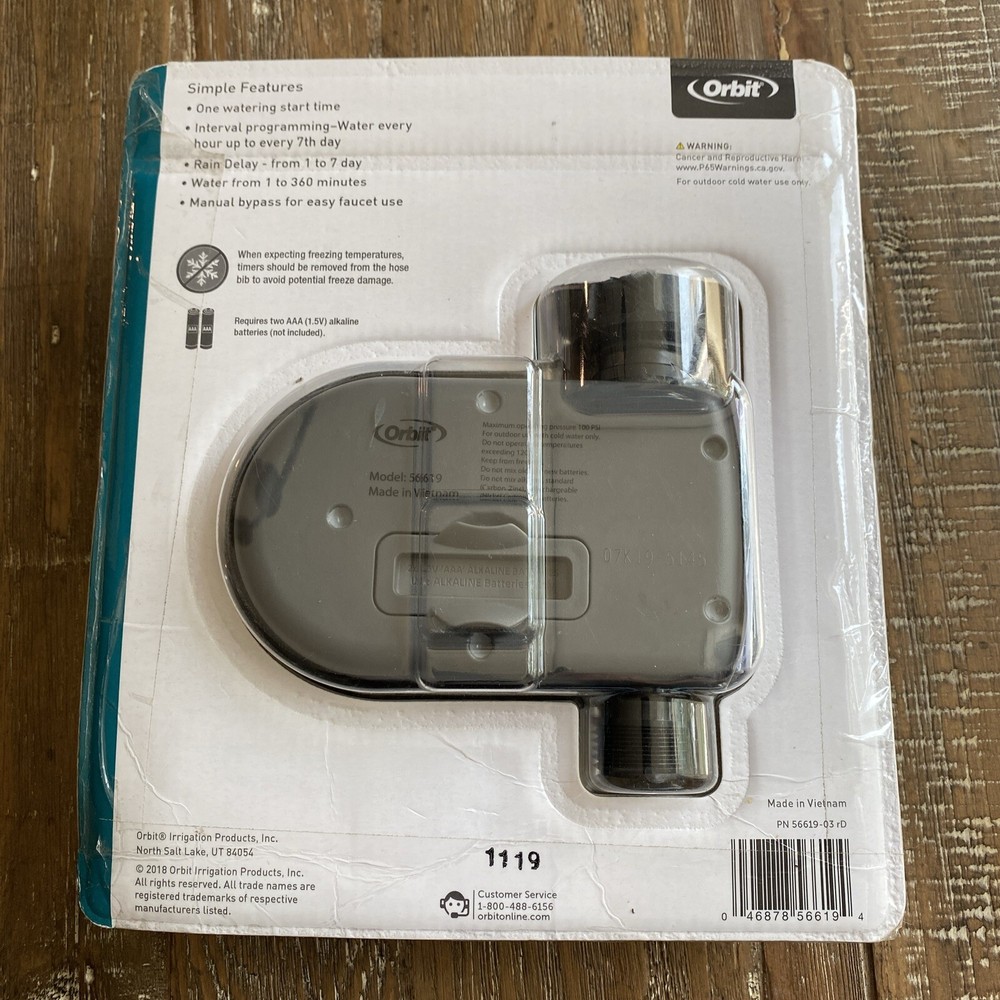 NEW Orbit Hose Faucet Timer Outlet Simple Programmable New/Never Used FAST SHIP