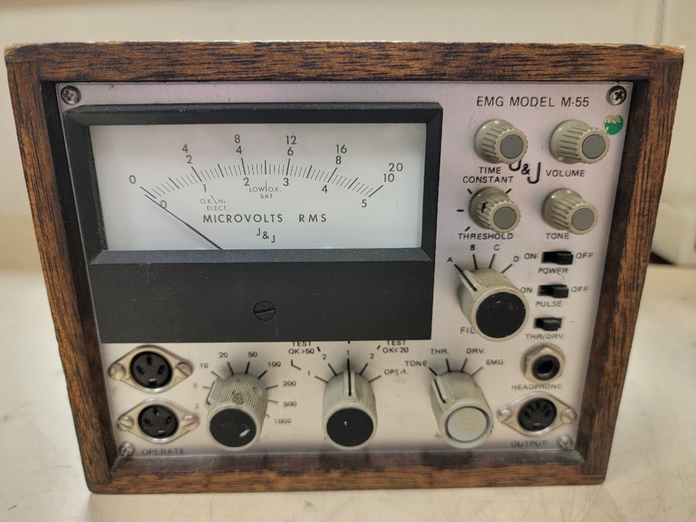 J & J Enterprises Microvolts RMS EMG Model M-55 Meter