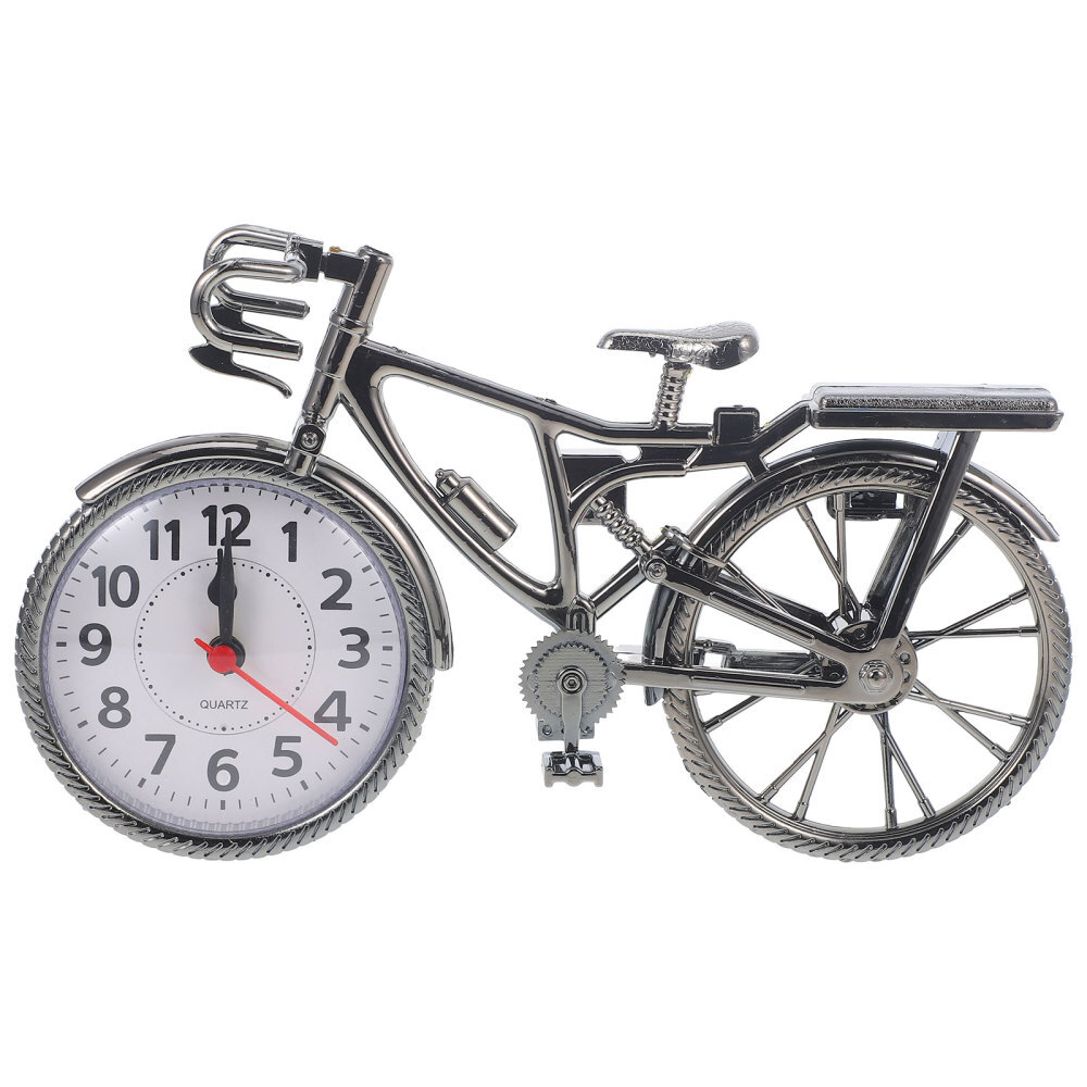 1PC Bicycle Alarm Clock Retro Creative Clock Desktop Vintage Clock Desktop Decor