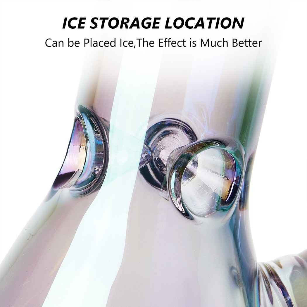 6.1" Mini Glass Bong Smoking Tobacco Glass Plating Water Pipe with 14mm Bowl