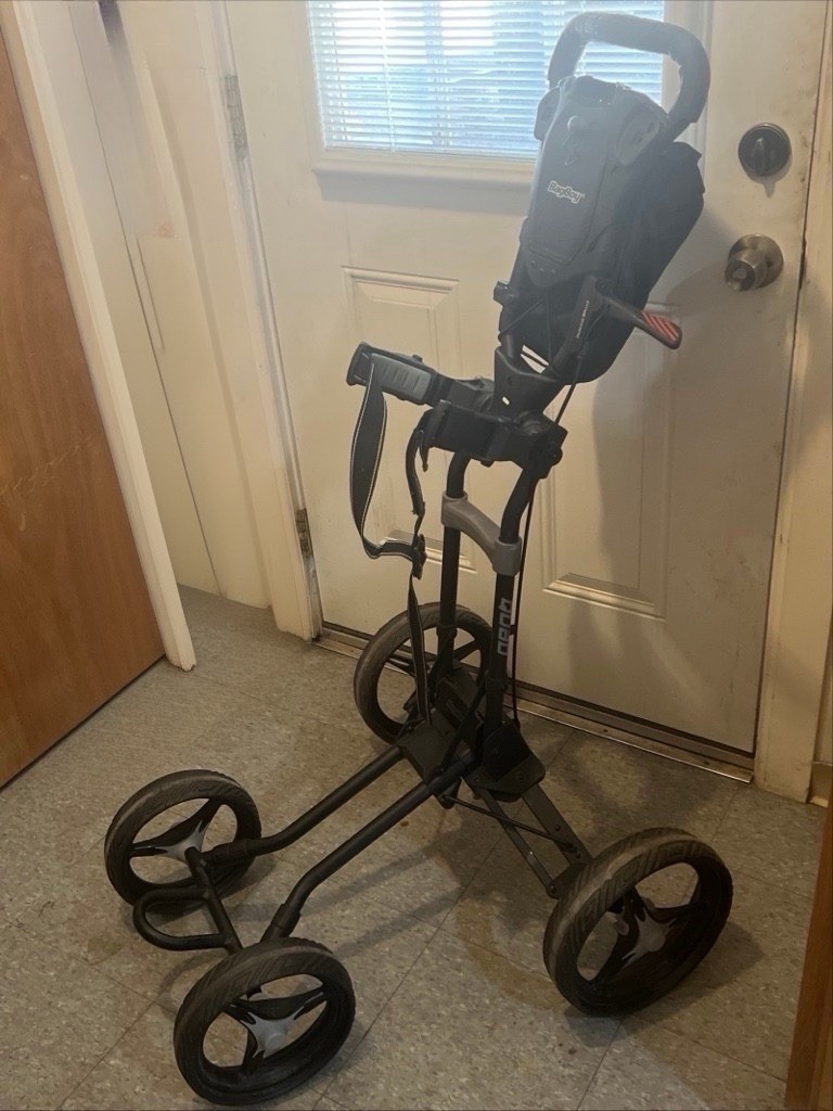 Bag Boy Quad Golf Push Cart - Black - 4 Wheel - Collapsible w/ Brake