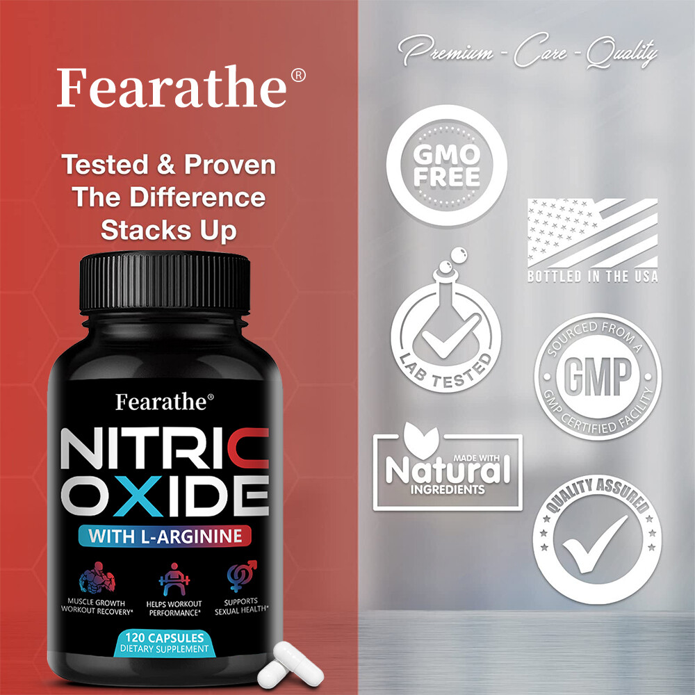 Extra Strength Nitric Oxide Supplement L Arginine 3X Strength Highest Potency