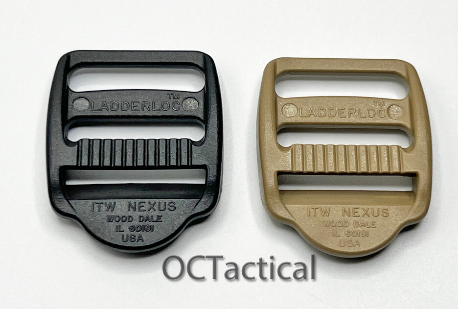 ITW 1 Inch Ladderloc Ladder Tension Lock Plastic Buckle Black or Tan (10 PACK)