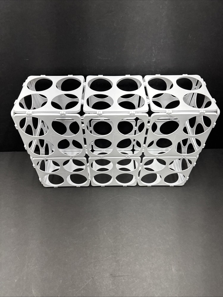 Baspoom Vinyl Roll Storage Rack 24 Rolls White Adjustable Stackable