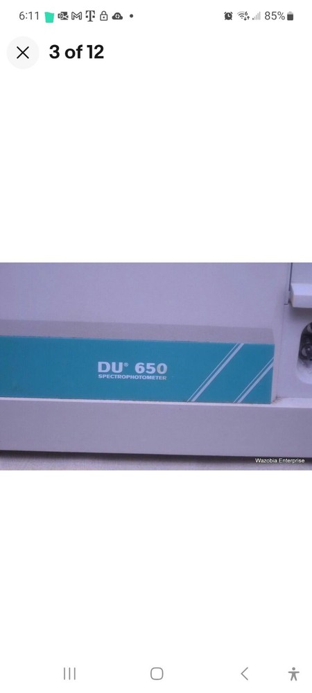 Beckman DU650 Series Spectrophotometer (Model: DU-650) Also Temp Control Unit