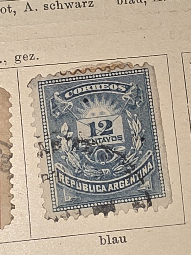 Foreign Argentina 12c Stamp Used - #I355
