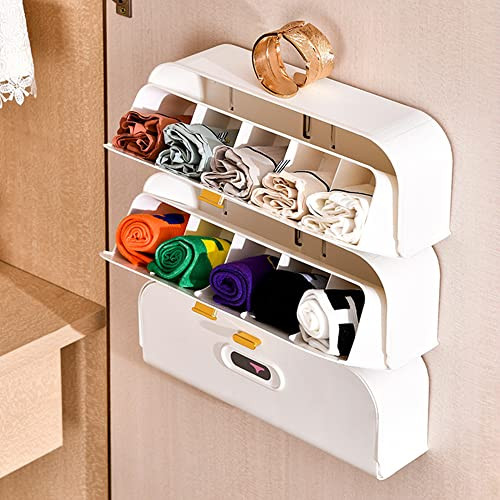 Underwear Socks Storage Box, Multifunctional Storage Box, Plastic Wall Mount