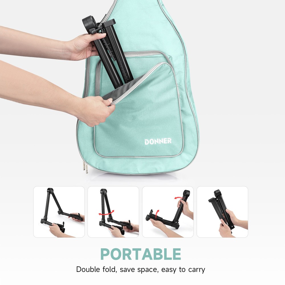 Donner Foldable Guitar Stand Stable Sturdy With Movable Rubber Pads Adjustable