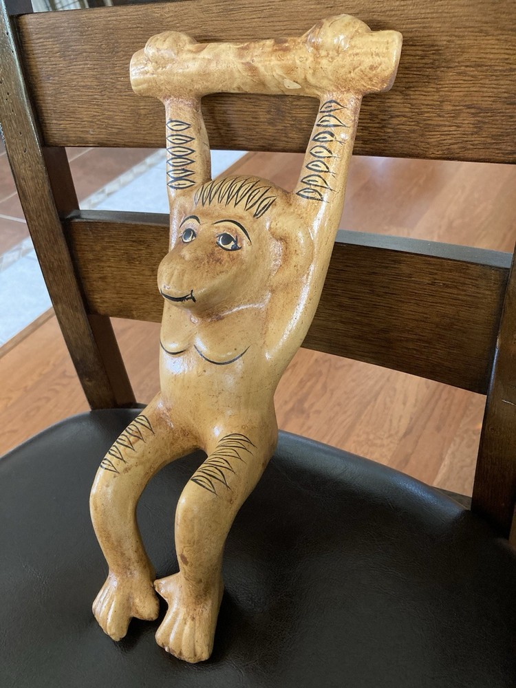 Vintage Ceramic Monkey Wall Decor MCM 13” UNIQUE!!