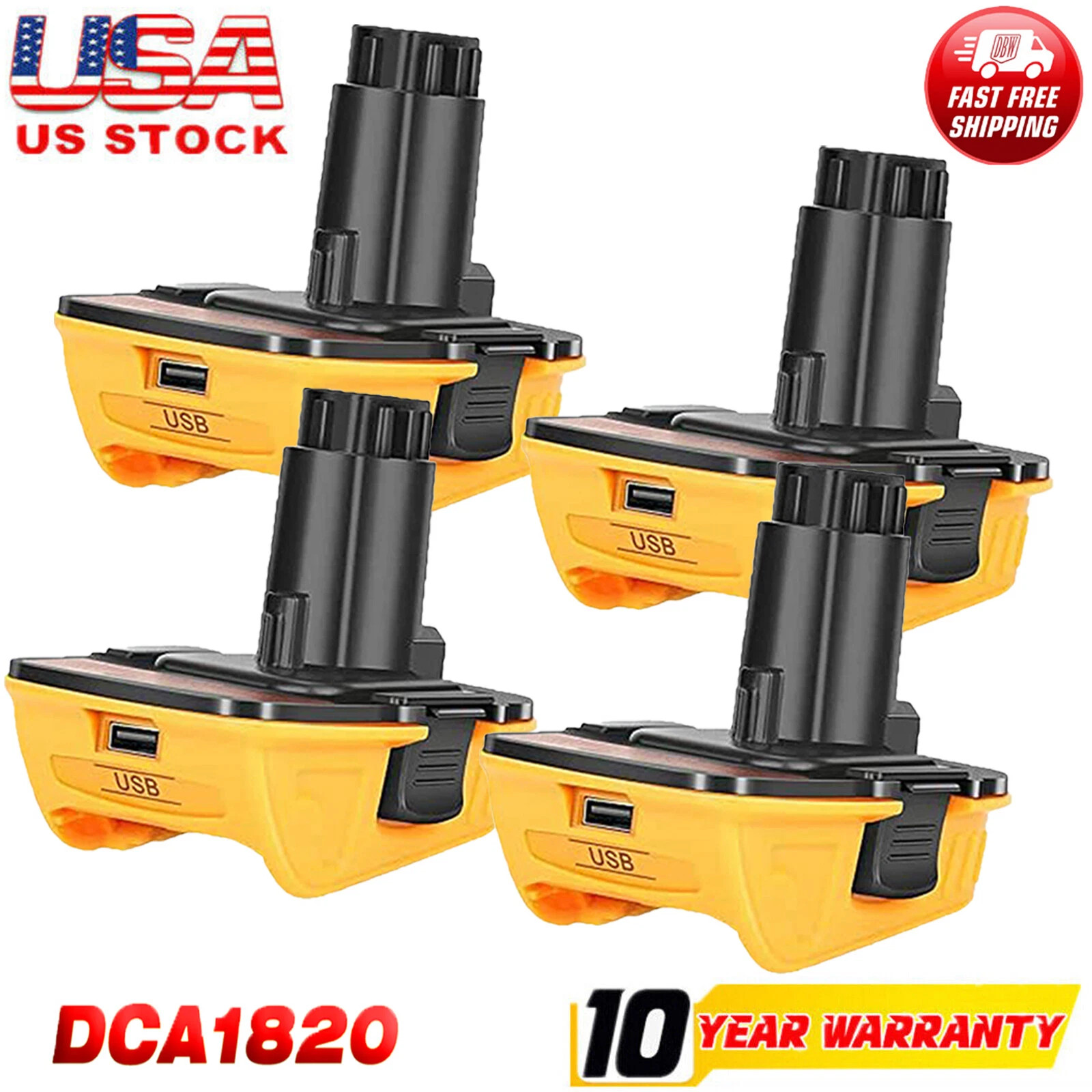 Pack 18V To 20V MAX DCA1820 Adapter Converter For DEWALT 20 Volt Li-ion Battery