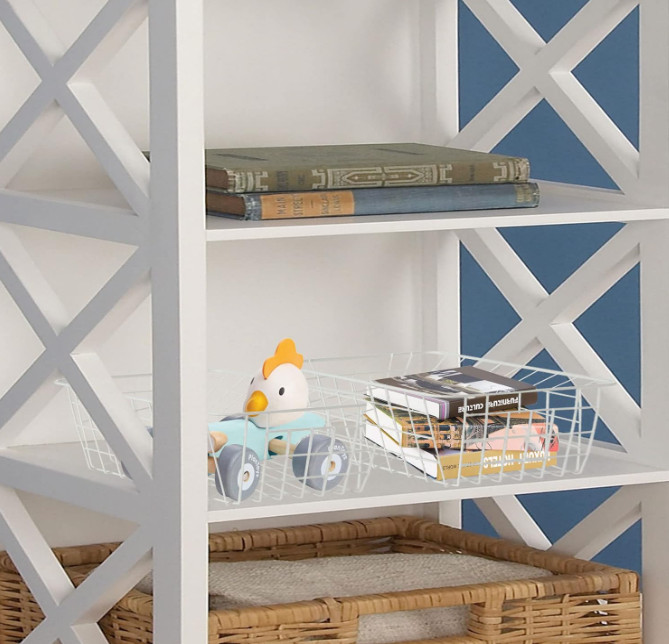 4 Pack Stackable Wire Baskets for Deep Freezer & Pantry Organization