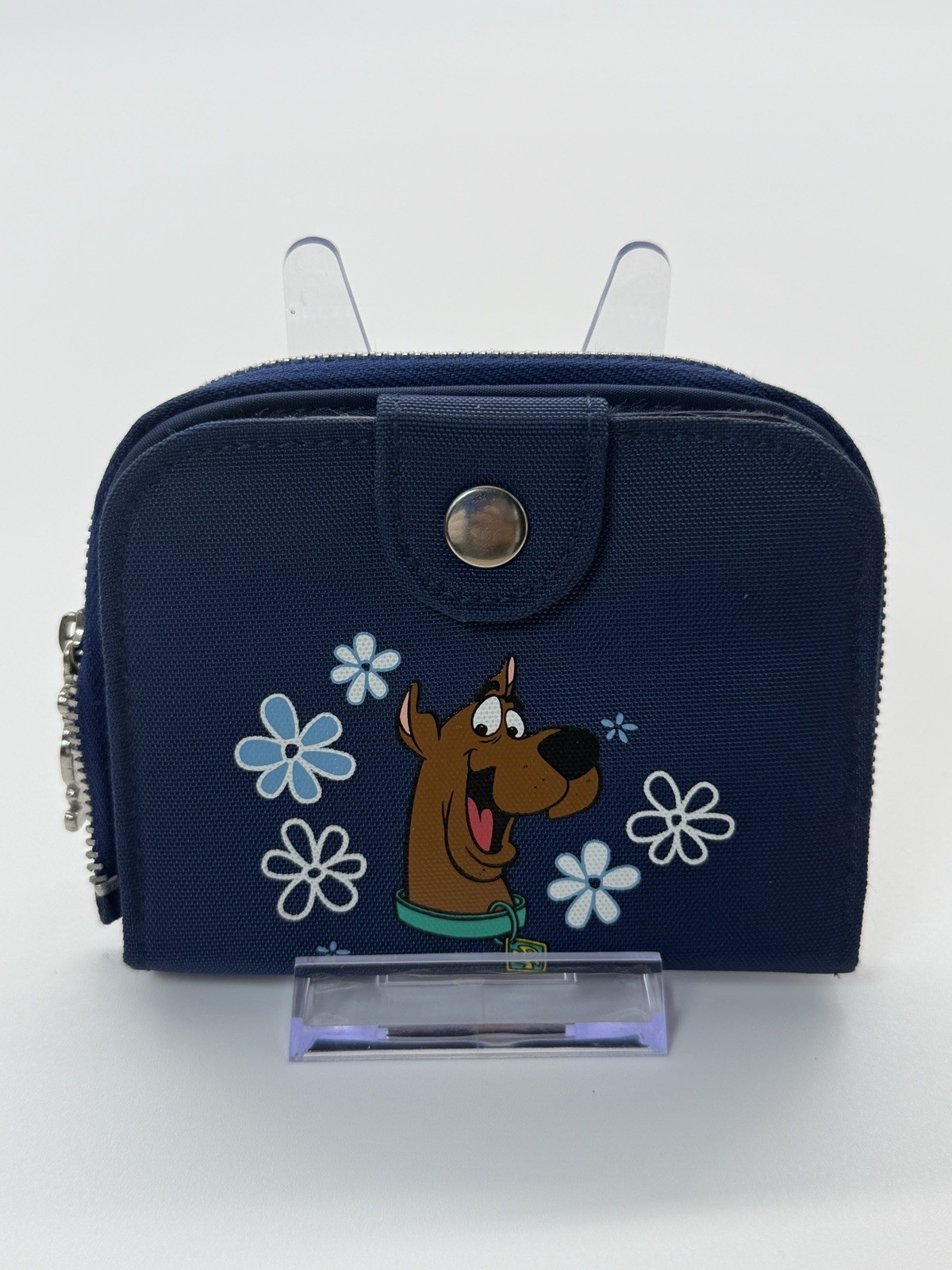BLUE SCOOBY DOO Wallet With Flowers Zipper