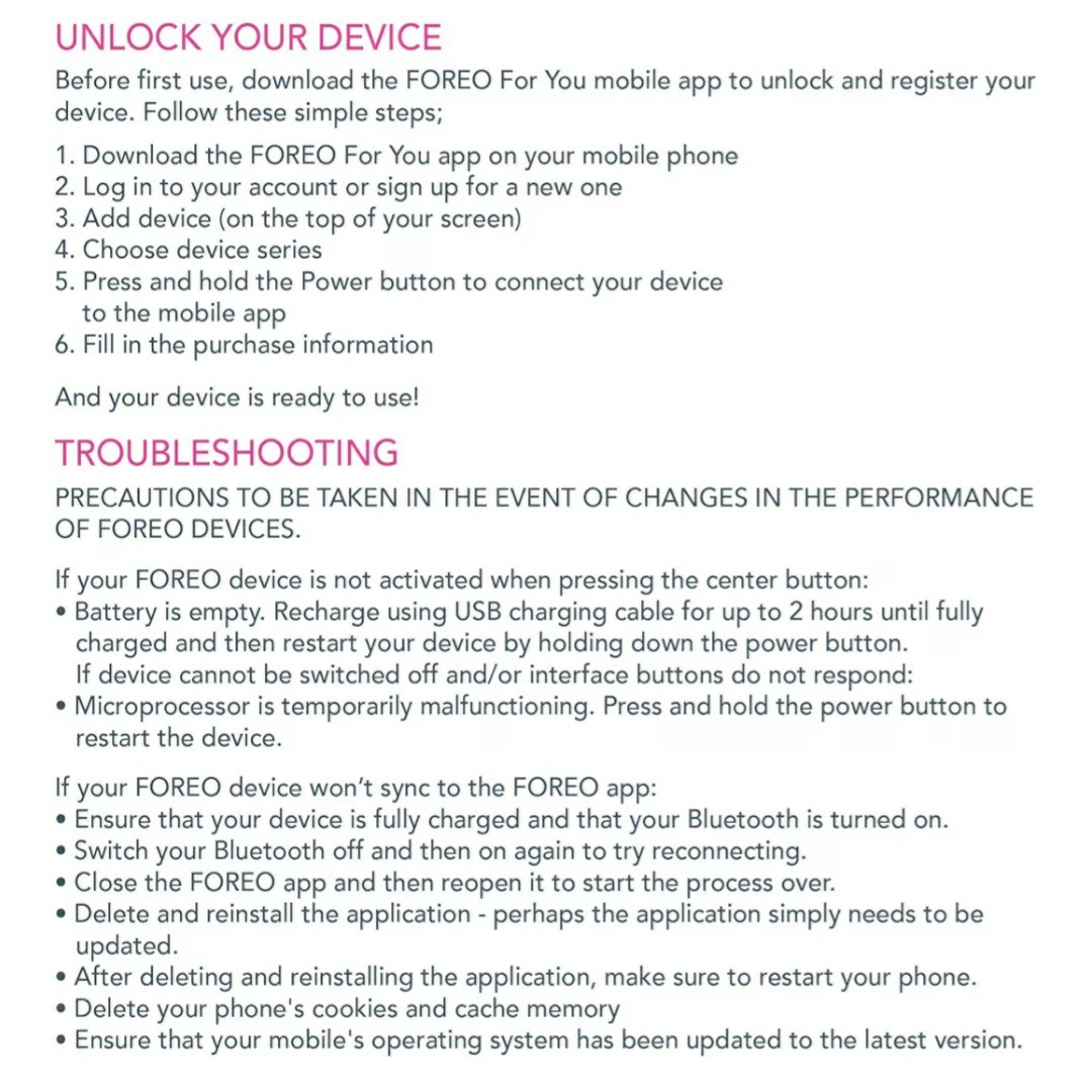 FOREO BEAR MINI Facial Toning Device Lavender. Fast Shipping Brand New In Box