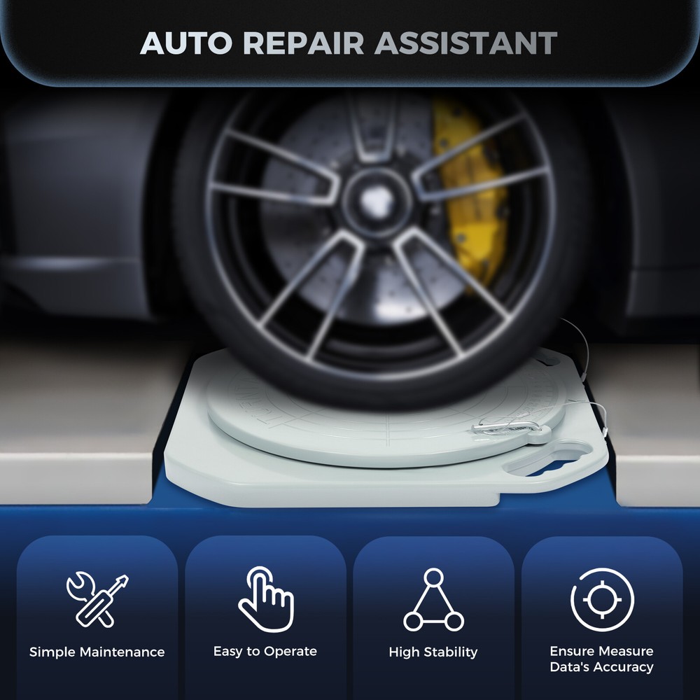 2PCS Durable Car Front End Wheel Alignment Tool Turntable Alignment Turn Plates