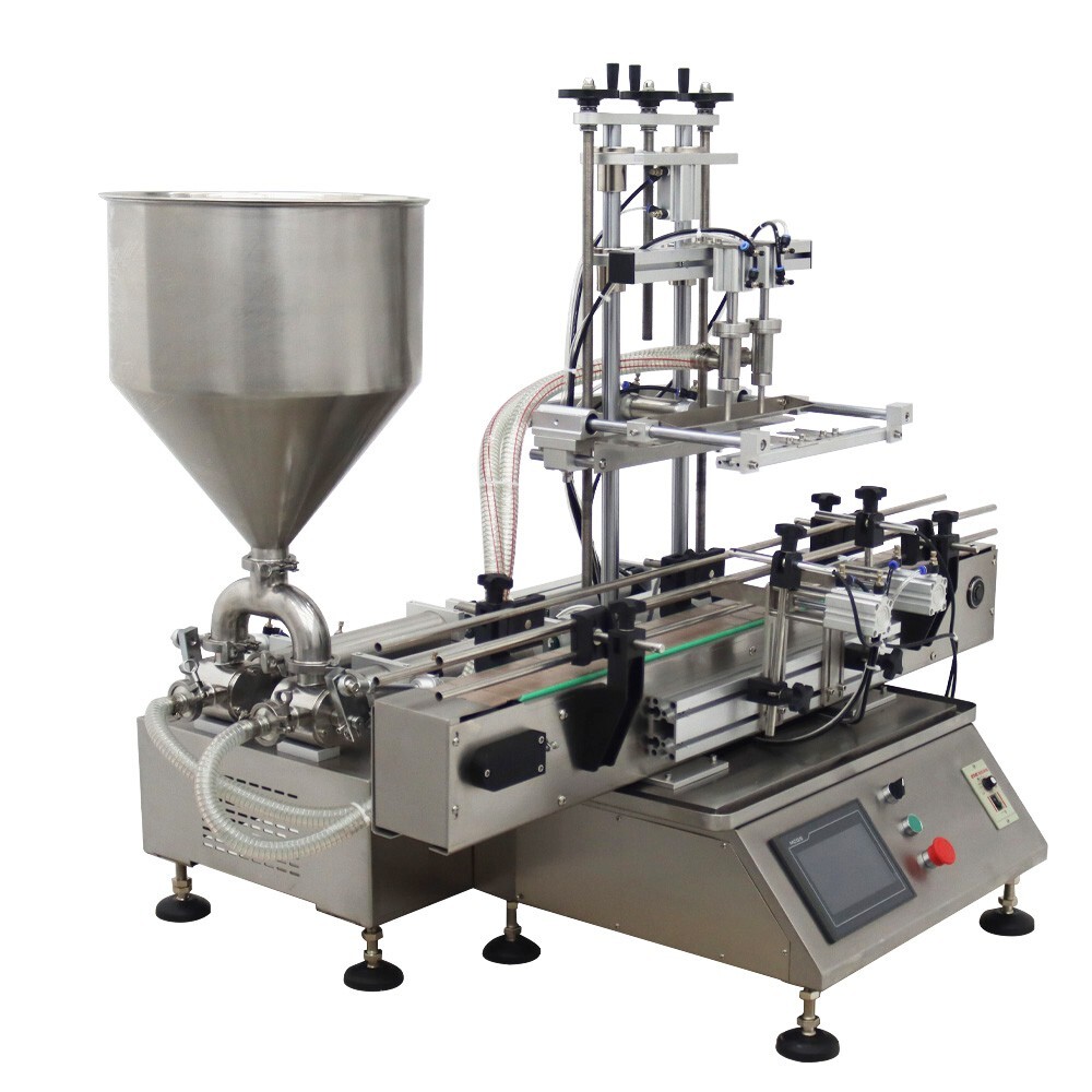 New Double Head 110V Desktop Fully Automatic Paste Filling Machine 100-1000ml