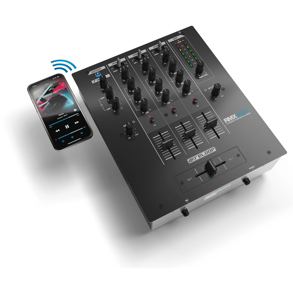 Reloop RMX-30 BT 3-Channel DJ Mixer with Built-In Bluetooth