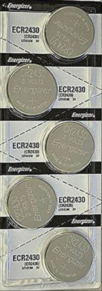 5 Energizer CR2430 3 Volt Lithium Button Cell Batteries