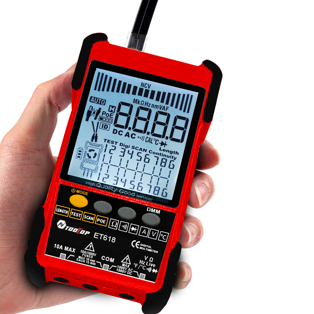 ET616 Handheld Portable Cable Tester with LCD Display Analogs A7F0