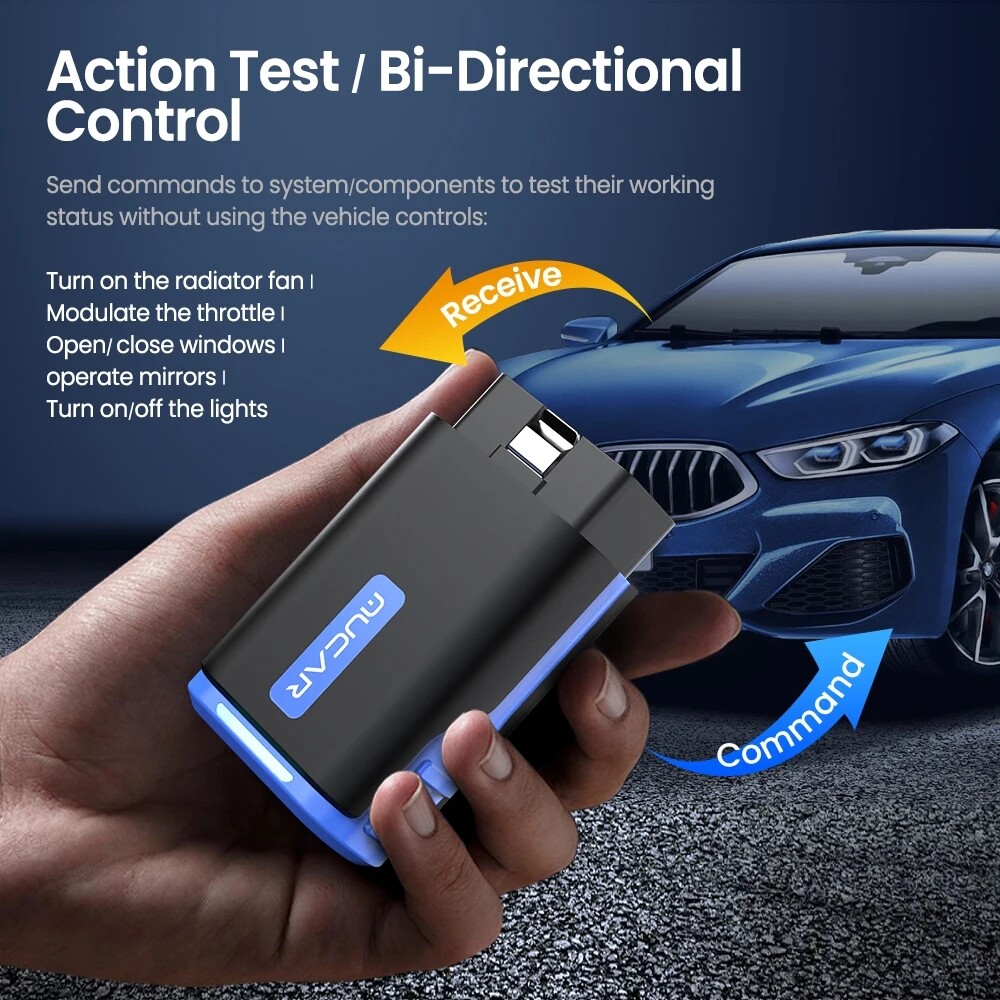 MUCAR DriverScan Bluetooth OBD2 Car Diagnostic Scanner Full System Active Test