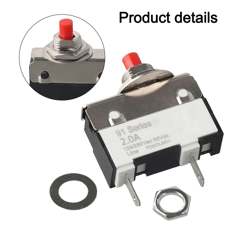 2A Manual Reset Thermal Switch for Overcurrent Protection in DC Circuits