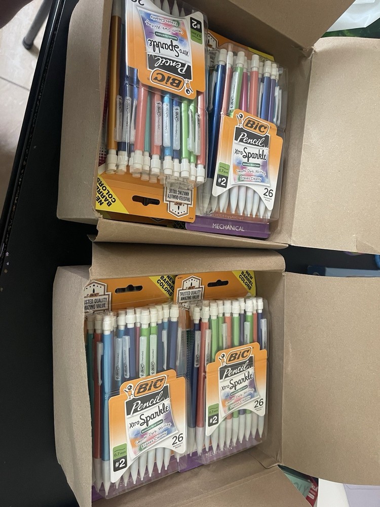 BIC Xtra-Sparkle Mechanical Pencil 0.7 26 Count  Per Pack 12 Pack Bundle
