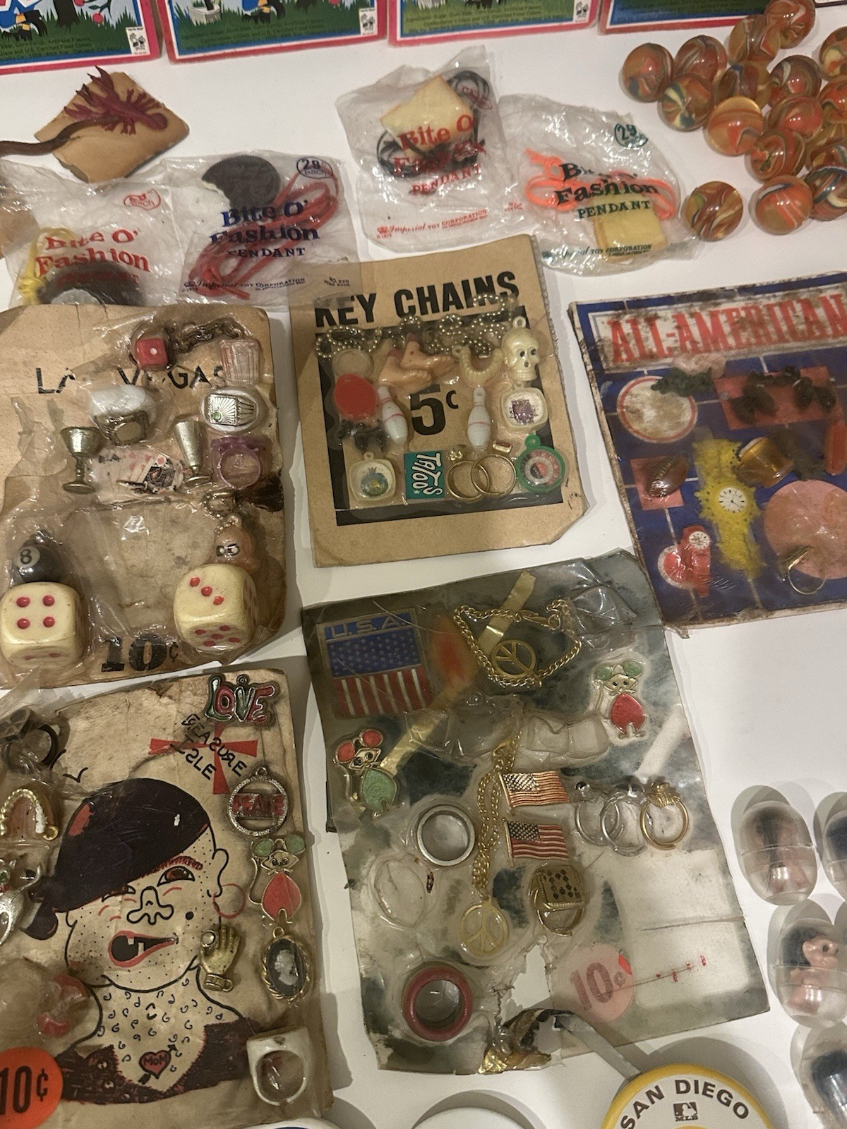 Vintage Gumball Machine Trinkets Toys Mixed Lot