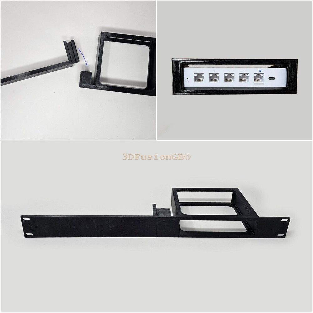 19"Rack mount Bracket for Ubiquiti UCG ULTRA UXG MAX Cloud Gateway MAX 3DPrinted