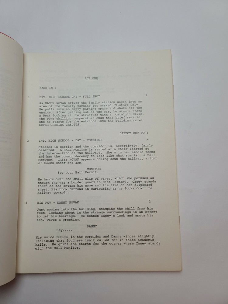 AMERICAN DREAM / Brian Cassidy 1981 TV Script, George Barrow "Crossing Patterns"