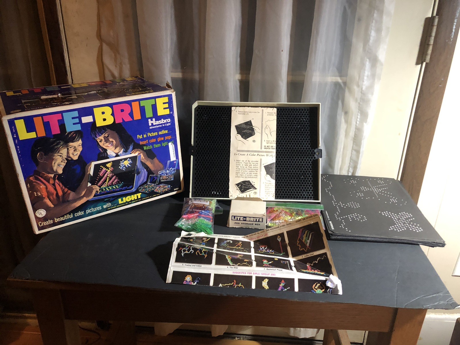 Vintage 1969 year,LITE BRITE Hasbro Light Bright ALL Original plus extras