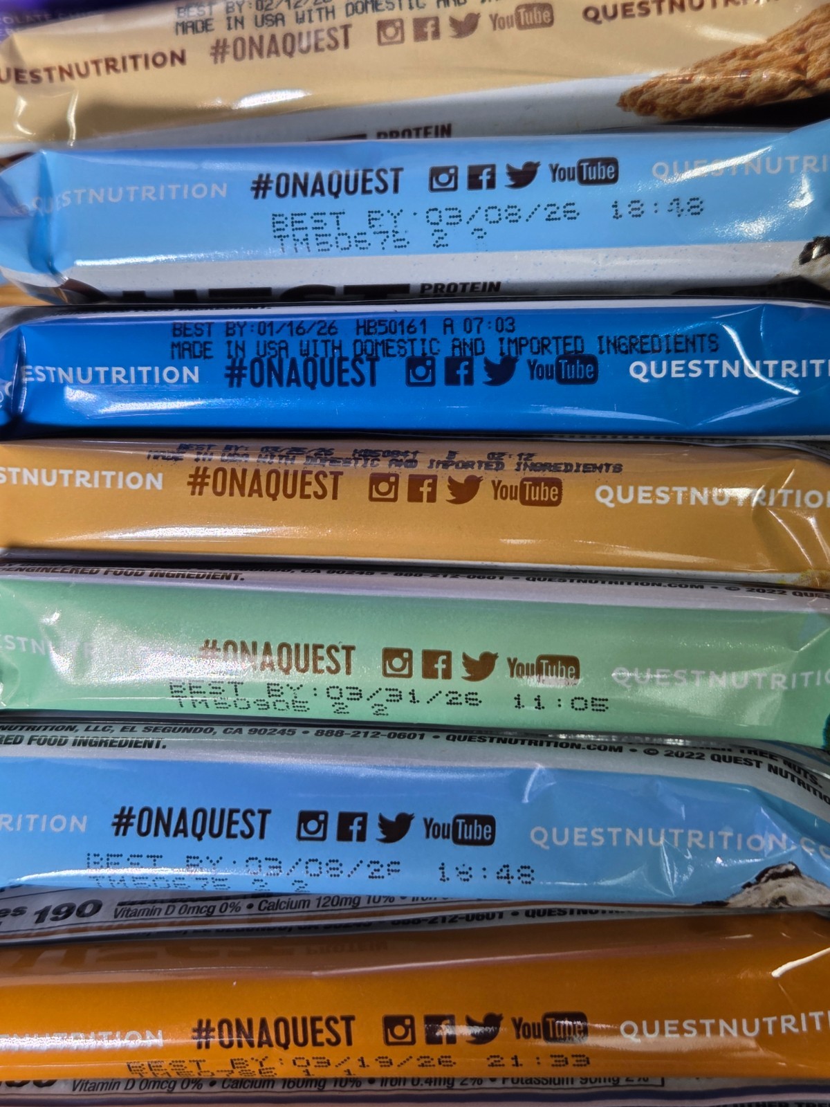 Quest Ultimate Protein Bars Variety Pack 48Ct High Protein Lot of 4