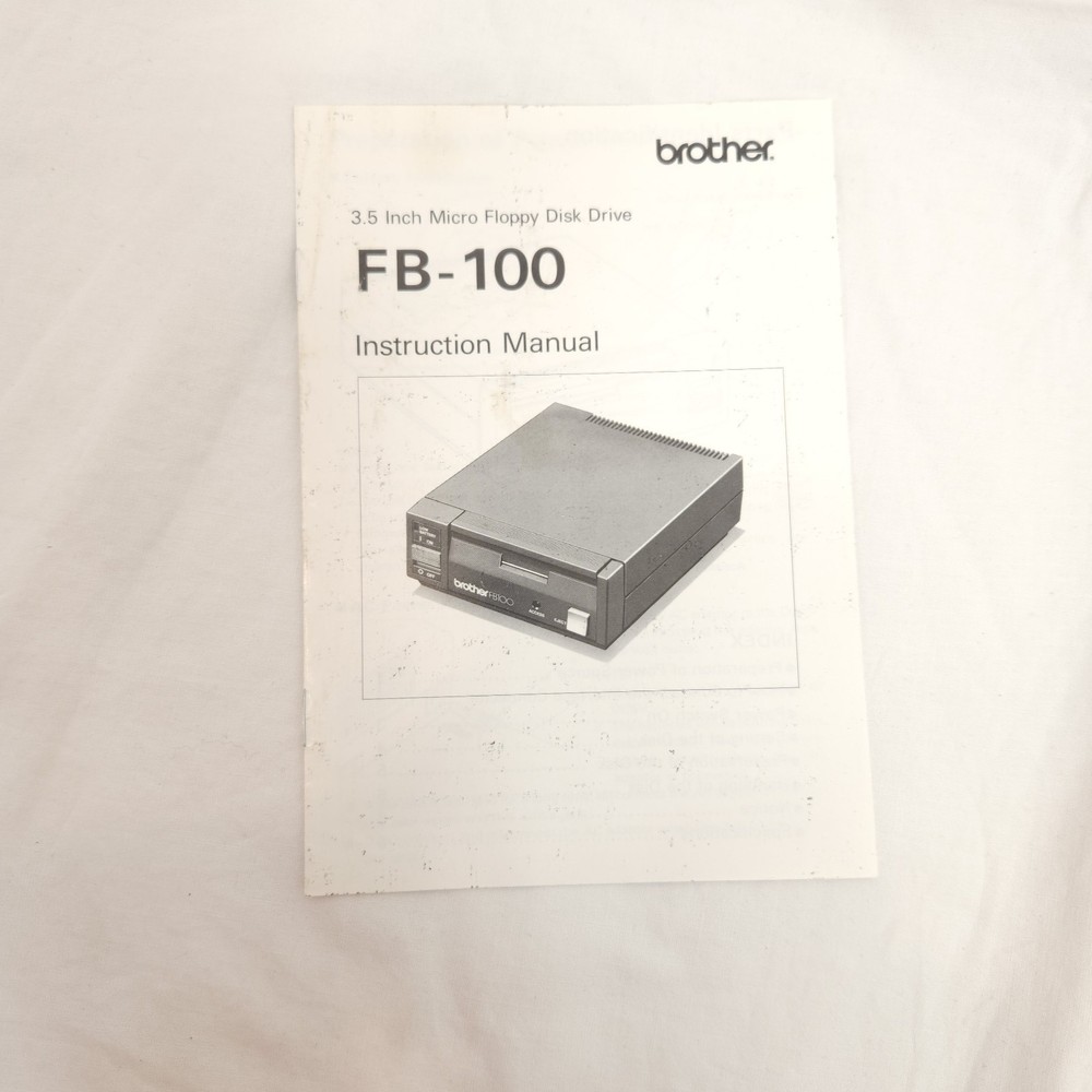 Instruction Manual Brother Knitting Machine Floppy Disk Drive FB-100 Guide Only